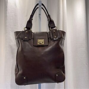 Banana Republic |  North South Top Handle Bag | Chocolate Leather